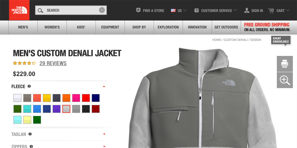Men's Denali Jacket by The North Face - Customised Just for You